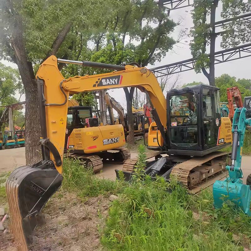 Sany 8 tonnes Excavateur Excavateur d'occasion 0-2000 heures de travail Poids de la machine 7280 kg