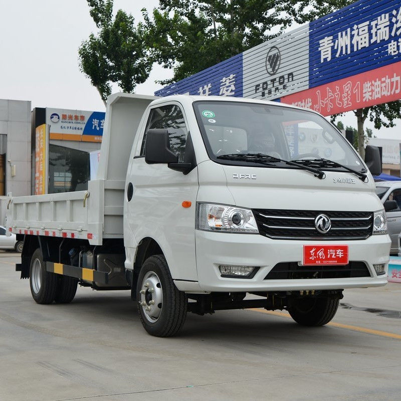 Utilisé Dongfeng W17 102hp Volant à main gauche 2 sièges 2 airbags rangée unique 4*2 camion de décharge léger