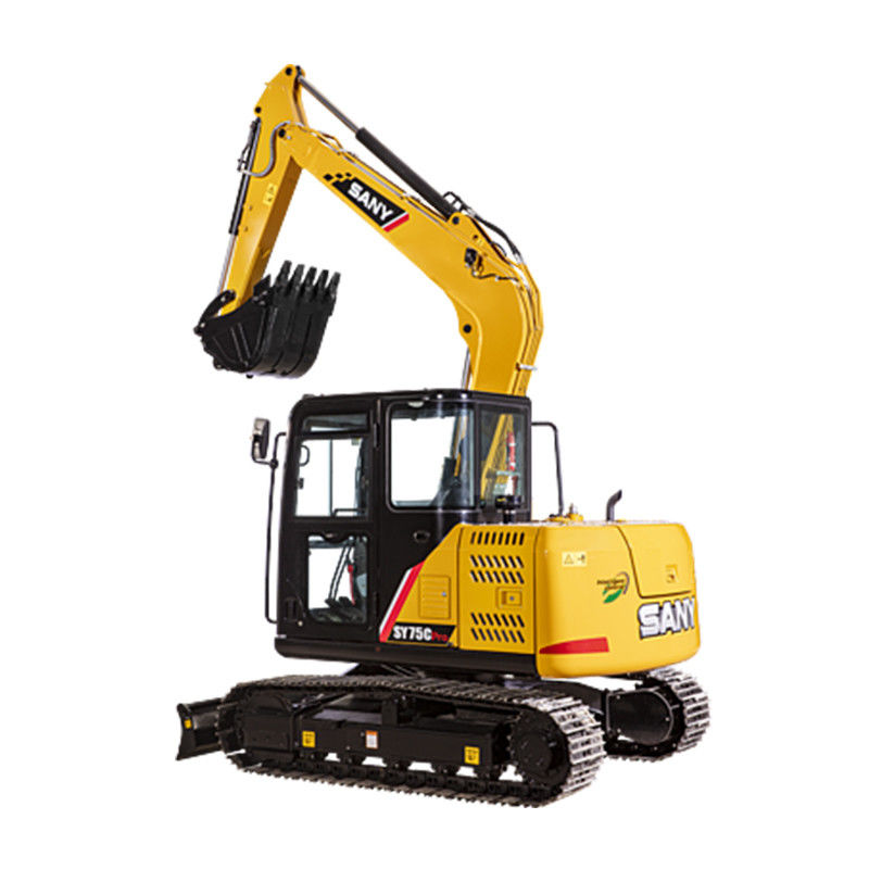 Radius maximal de creusement 6240 SANY SY75C Pro 7 tonnes Excavatrice hydraulique utilisée
