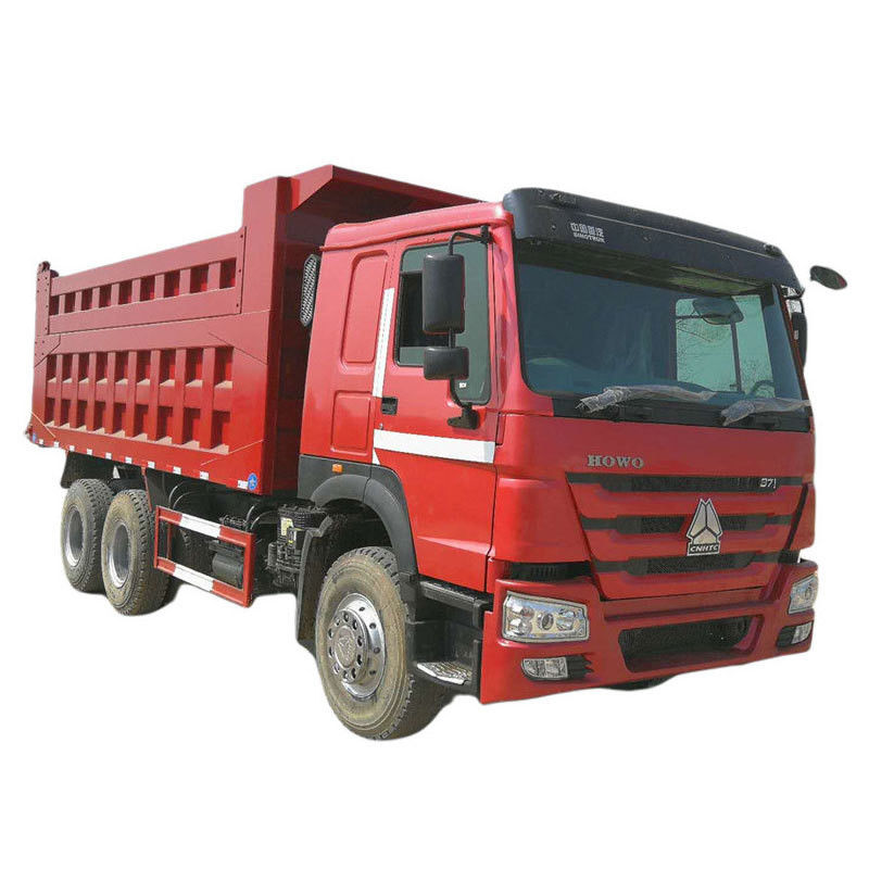 HOWO 6x4 371hp 30 tonnes Red Tipper Truck Dump Truck avec moteur WEICHAI et 3 passagers