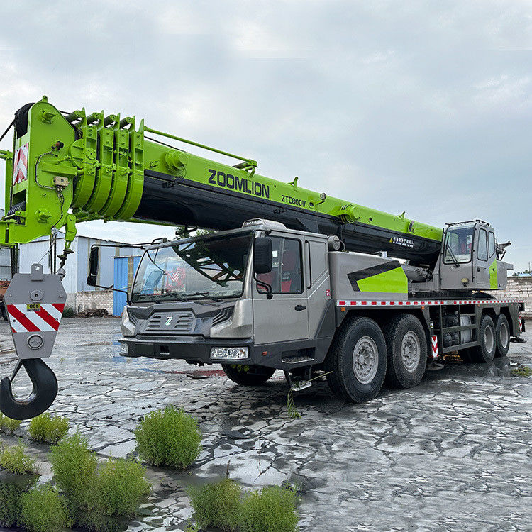 Zoomline ZTC800V Grue de camion de 80 tonnes d'occasion 80000 kg de poids et moteur diesel 8 cylindres