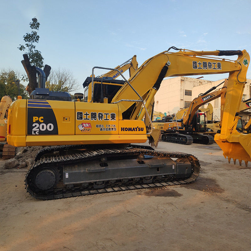 Excavateur Komatsu PC200 d'occasion de 2017 Excavateur à rampe de 20 tonnes avec moteur original