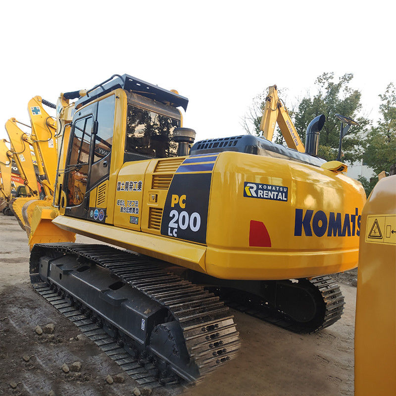 Excavateur Komatsu PC200 d'occasion de 2017 Excavateur à rampe de 20 tonnes avec moteur original
