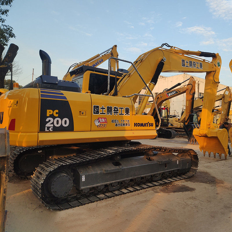 Excavateur Komatsu PC200 d'occasion de 2017 Excavateur à rampe de 20 tonnes avec moteur original