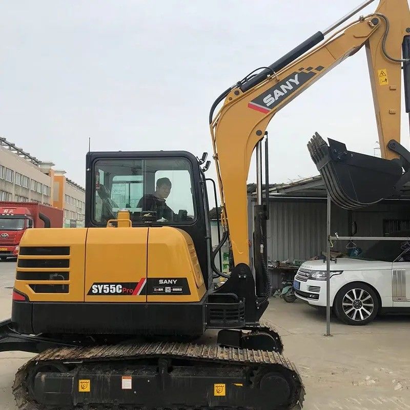 Excavateur Sany SY55C Pro avec moteur original et 5780 kg de poids de la machine