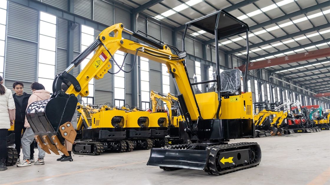 Mini-excavatrice de 1 tonne avec une longueur totale de voie de 1230 mm et un système hydraulique avancé