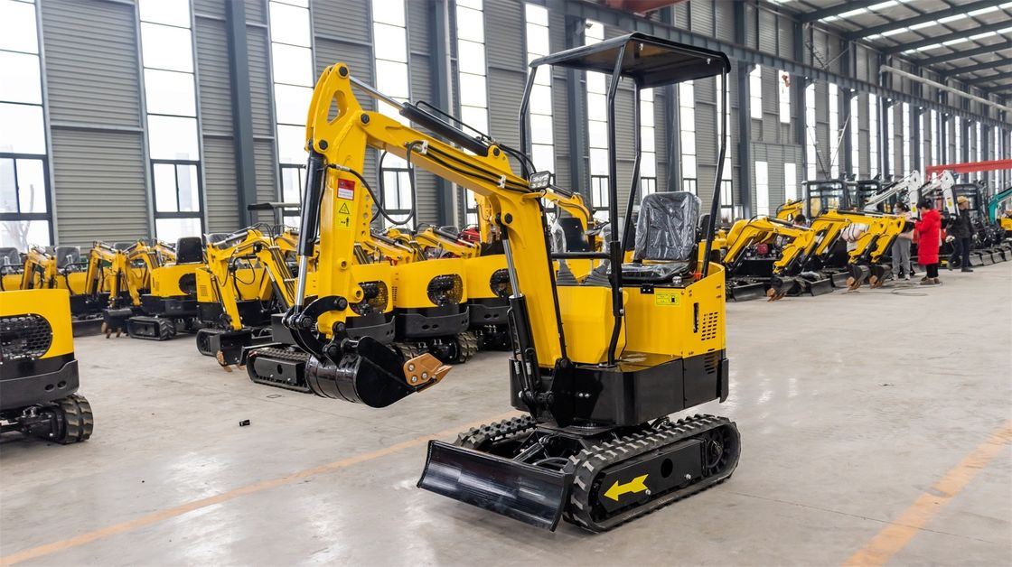 Mini-excavatrice de 1 tonne avec une longueur totale de voie de 1230 mm et un système hydraulique avancé