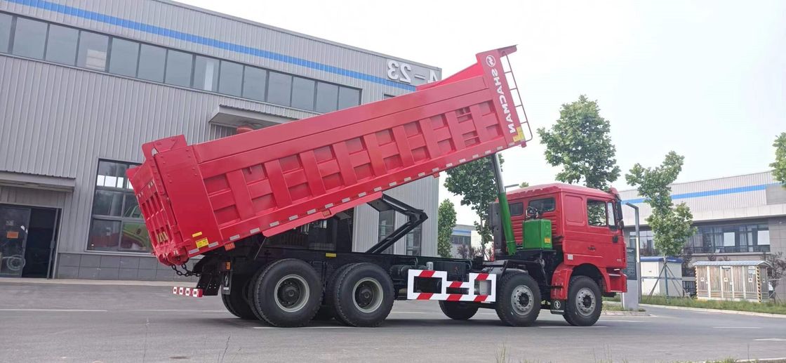 Shacman HOWO 380HP 8*4 Camion à décharge lourd, déchargeur à déchargeuse Euro 2 Norme d'émission