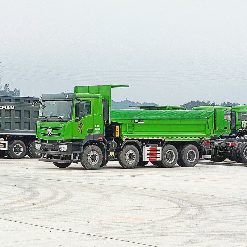 8x4 12 roues d'occasion 430 chevaux Foton camionneur à décharge 12 roues vers l'avant Diesel camion à bascule