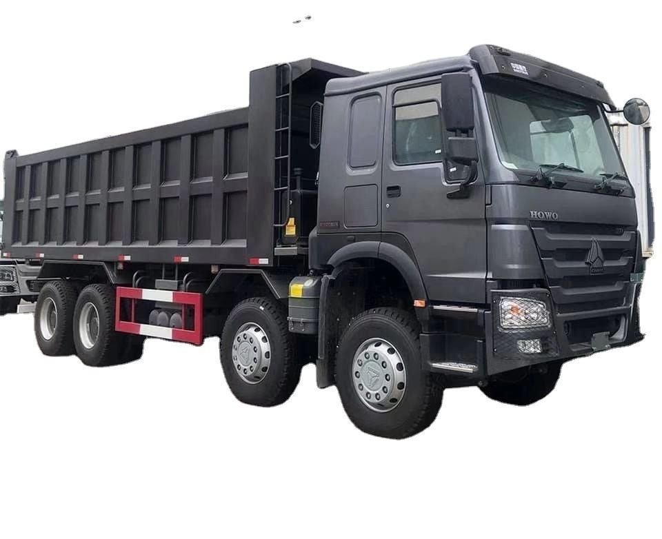 8x4 400 chevaux 12 roues 50 60 tonnes camions à décharge à bascule avec une capacité de réservoir de carburant de 400-500L