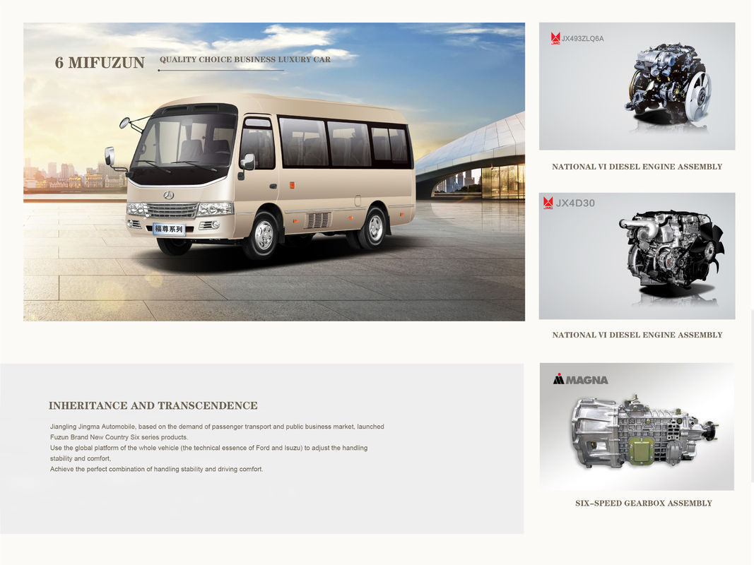 Autobus de 6M avec moteur diesel et pneu 7.00R16LT pour le commerce de passagers