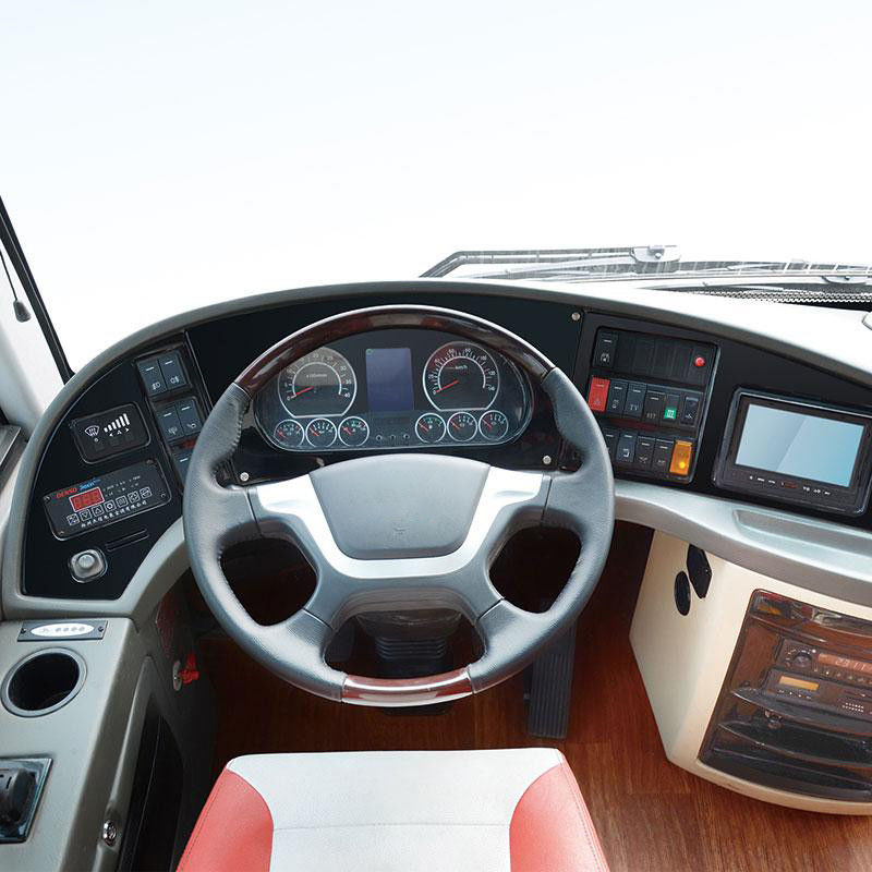 Vitesse 55-65 sièges Autobus avec toilette et essieu avant 6.5T / frein à disque pour les grands événements