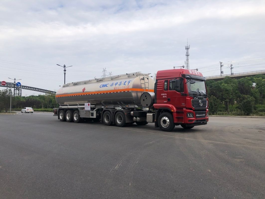 Tanker diesel en alliage d'aluminium pour l'Afrique 44m3 Diesel liquide Semi-remorque Carburant essence