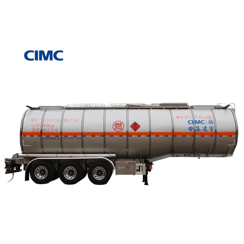 46000 litres de pétrole brut en acier inoxydable pétrolier pétrolier semi-remorque pour la distribution de camions