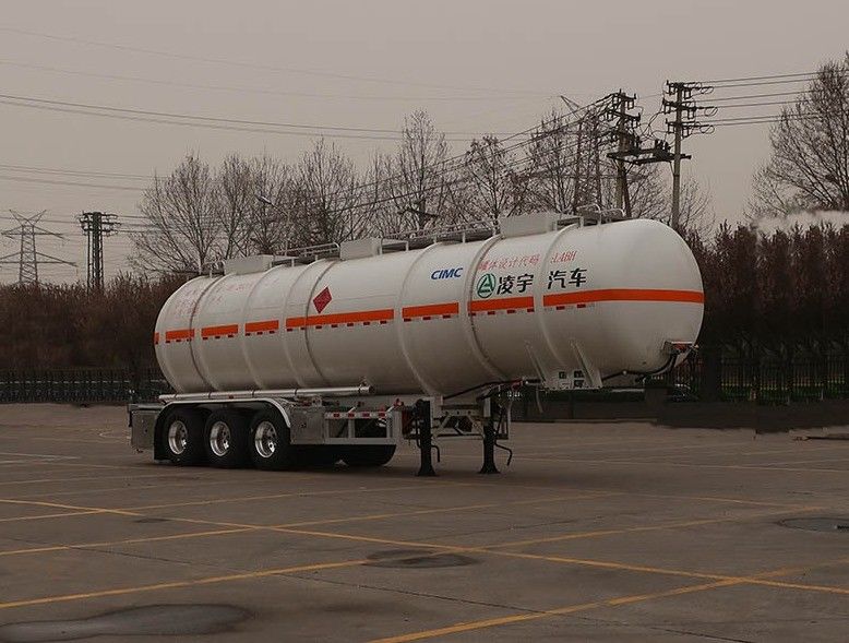 46000 litres de pétrole brut en acier inoxydable pétrolier pétrolier semi-remorque pour la distribution de camions