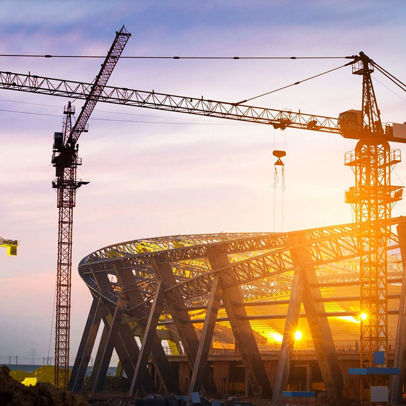 Syt80 T6012-6 6 tonnes 8 tonnes grue à tour plate à long rayon de fonctionnement