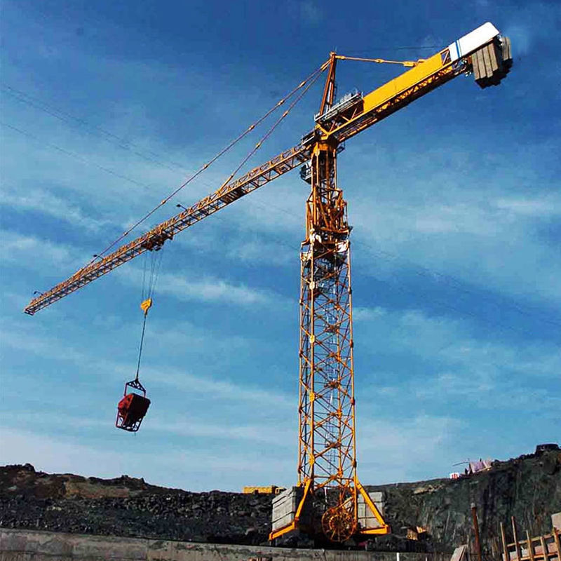 Syt80 T6012-6 6 tonnes 8 tonnes grue à tour plate à long rayon de fonctionnement