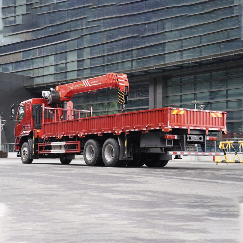 Traction hydraulique Grue montée sur camion à plat 8 tonnes 10 pneus Grue avec plateau