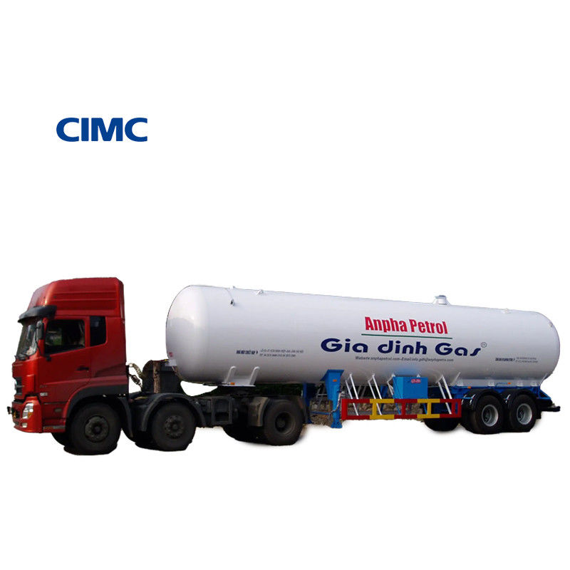 2.1 MPa pression d'hydrotest CIMC LINYU Howo châssis 8*4 réservoir de transport de gaz semi-remorque